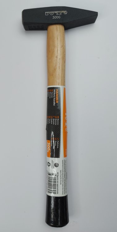 0169 Молоток с деревянной  ручкой 300 гр - Фото 1