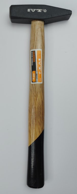 Молоток с деревянной  ручкой 400 гр - Фото 1