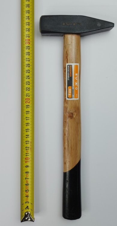 0636 Молоток с деревянной  ручкой 600 гр - Фото 2